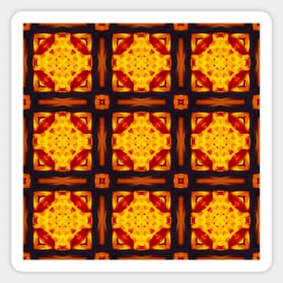 Orange and Black Monarch Butterfly Pattern 16 Sticker